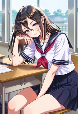 Sailor-Uniform Tease [AI Generated] 作品封面