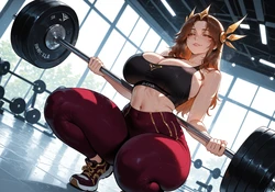 [Miyu] Leona: Post-Gym Relaxation [AI Generated] 作品封面