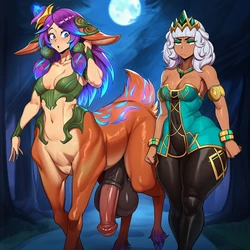 [Nyxara027]Unusual Duo - Lillia Futa x Qiyana (League of Legends) [AI Generated] 作品封面