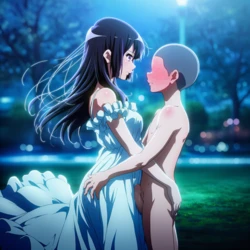 [Ferrappuccino-FPart] Takasaka playing with Sh◯ta in the park + Ponytail Variation  [AI Generated] 作品封面