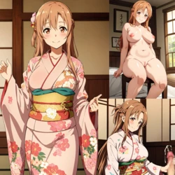 tachibana ai - [Sword Art Online] Asuna Yuuki in Furisode 90 illustrations | [ソードアート・オンライン] 振り袖の結城明日奈 90枚 [AI Generated] 作品封面