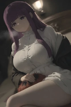[おきたつき] フェルン足コキ (Animated WEBP) [AI Generated] 作品封面