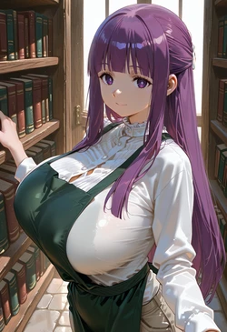 [マイネームルナ] Pregnant Belly Library Series Fern [Sample] [AI Generated]