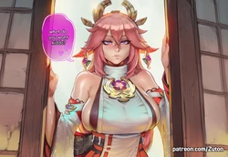 [Zuton] Aether x Yae Miko x Monna (Patreon) [AI Generated] 作品封面