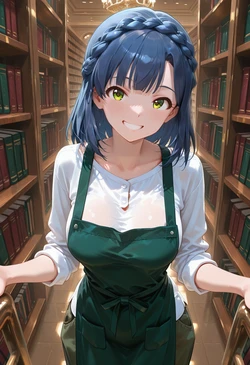 [マイネームルナ] Pregnant Belly Library Series Nanao Yuriko [Sample] [AI Generated] 作品封面