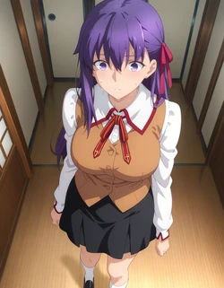 Purpleh31 - Sakura Matou School uniform 228P (Patreon) (AI Generated) 作品封面