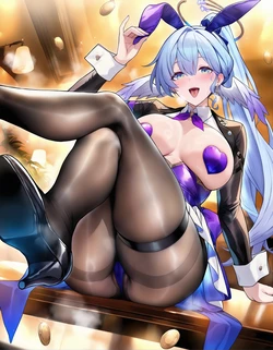 [Pixiv] 曼波~曼波~/Manbo~ Manbo~ (20323925) - Stir-Fried Bunny Girl Robin! [AI Generated] 作品封面