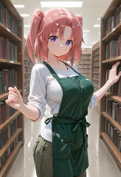 [マイネームルナ] Pregnant Belly Library Series Yonomori Kobeni [Sample] [AI Generated] 作品封面
