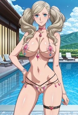 Meowu laha - Ann Takamaki  Swimming Pool 💎[AI Generated] 作品封面