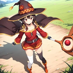 [白い物質] Megumin - Explosion Adventures - Captured (Kono Subarashii Sekai ni Syukufuku o!) [Ai Generated] 作品封面