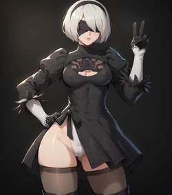 [Queen Sphynx] 🖤2B x BBC🖤 (Patreon) [AI Generated] 作品封面