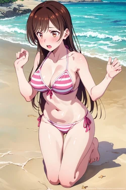 tachibana ai - [Rent-a-girlfriend] Sea Date with Chizuru Mizuhara 110 illustrations | [彼女、お借りします] 水原千鶴と海水浴デート 110枚 [AI Generated] 作品封面
