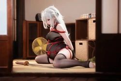 [R○tsu]Hakuhou cosplay pregnant  [AI Generated]
