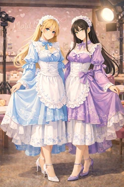 Bella and Emma Regal Maid Photoshoot: A Pair of Dreamy Maids