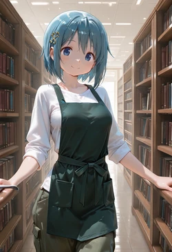 [マイネームルナ] Pregnant Belly Library Series Miki Sayaka [Sample] [AI Generated] 作品封面