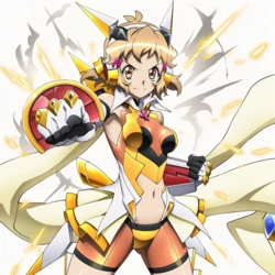 [Pixiv] 与党野党/YotouYatou (50519969) - Symphogear — Hibiki vs. Ojisan [AI Generated] 作品封面