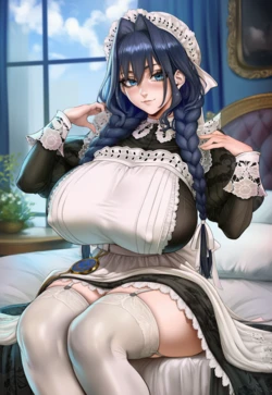 [￼Luviagelita Edelfelt] Ouro Kronii (Maid) - HoloLive (Patreon) [AI Generated] 作品封面