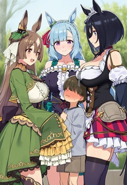 (kuroiino) Dia&Ardan&Flash ダイヤ&アルダン&フラッシュ (uma musume pretty derby) [AI Generated]