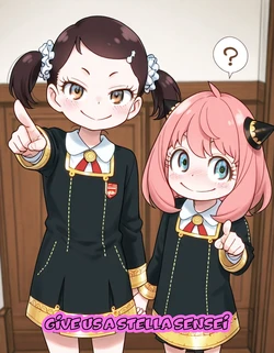 Spy Family: Give us a Stella Sensei. (AI Generated)