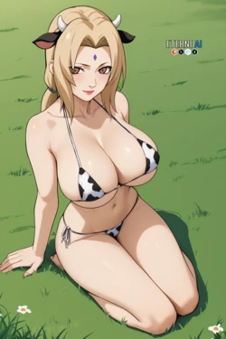 [EternoAI] Tsunade Senju 🔞 | Naruto | Tsunade Cow Bikini + Shell Bikini + Onsen (2024-09-12, 2024-03-31, 2024-01-02) [AI Generated]