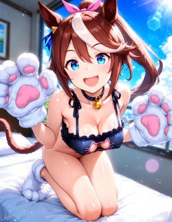 umalewd - Tokai Teio (Cat Lingerie) [AI Generated] 作品封面