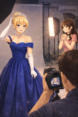 Bella and Emma after photoshoot date