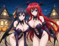 Rias&Akeno Halloween (EternoAi) [Ai generated] 作品封面