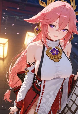 [貓貓] Shrine Maiden Yae Miko [AI Generated] 作品封面