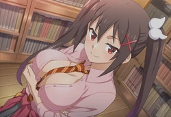 [Pixiv] 与党野党/YotouYatou (50519969) - KonoSuba — Provocative Funifura vs. The Stalker Ojisan Who Loves Boobs [AI Generated] 作品封面