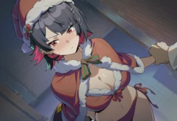 [Pixiv] 与党野党/YotouYatou (50519969) - ZenZero — Sexy Santa Ellen [AI Generated] 作品封面
