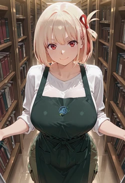 [マイネームルナ] Pregnant Belly Library Series Nishikigi Chisato [Sample] [AI Generated] 作品封面