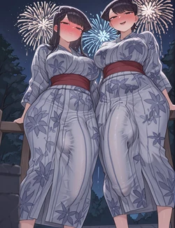[grapesss] Komi Shouko & Shuuko, Android 18, Bulma, Hinata, Tatsumaki, Taiga, Aqua [AI Generated] 作品封面