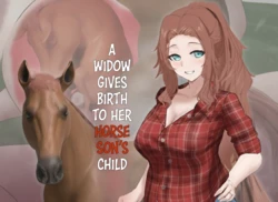 [1ドット右にずらしてください] Miboujin wa Uma Musuko no Ko o Umu | A Widow Gives Birth to Her Horse Son’s Child [English] [Kumoku] 作品封面