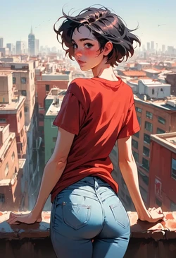 [RedCherry] A Rendezvous on the Twentieth Floor [AI Generated] 作品封面