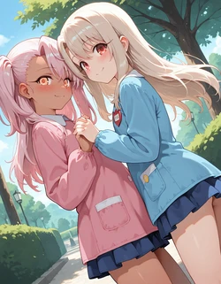 [Bleep] Chloe & Illyasviel x dog (Fate/kaleid liner Prisma Illya) [AI Generated] 作品封面