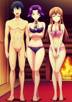 [Pixiv] FictionalWRLD (78265786) - Iori x Azusa x Nanaka -Evil Sake [AI Generated] 作品封面