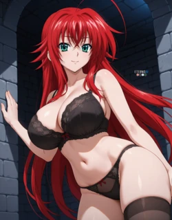 [EternoAI] Rias Gremory 🔞 | High School DxD + [EXTRAS] | Rias Black Lingerie (2025-07-19) [AI Generated] 作品封面
