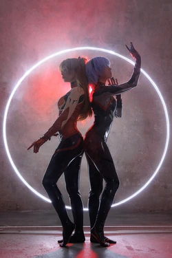 Caterpillarcos Asuka and Rei Plugsuits