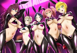 [Laura] 速水奏・塩見周子・一ノ瀬志希・宮本フレデリカ・城ヶ崎美嘉【バニーガール】 [AI Generated] 作品封面