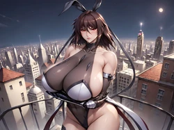 [Kevin Zheng] Shiranui Mizuki + Orc Play Shiranui's Breasts + Shiranui x Orcs [AI Generated] 作品封面