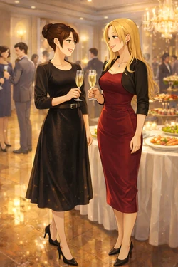 Bella and Emma Dinner Event [AI Generated] 作品封面