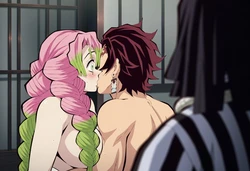 [Sticky] (29p) Demon Slayer - Mitsuri x Tanjiro caught by Iguro [AI Generated] 作品封面