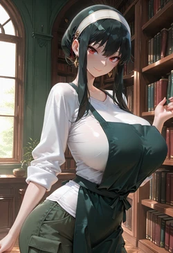 [マイネームルナ] Pregnant Belly Library Series Yor Forger [Sample] [AI Generated] 作品封面