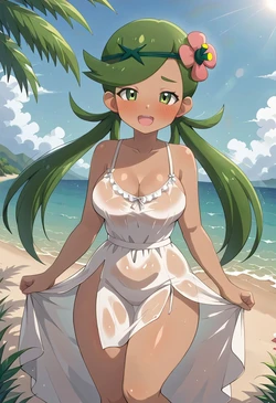 [SupremoKaioSama] Green Hair, Ocean's Stare - Mallow's Complete, Masterpiece Offer [AI Generated] 作品封面