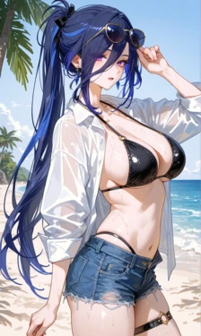 [Reiji] Clorinde (Genshin Impact) – Beach [AI Generated] 作品封面
