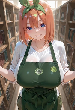 [マイネームルナ] Pregnant Belly Library Series Nakano Yotsuba [Sample] [AI Generated]