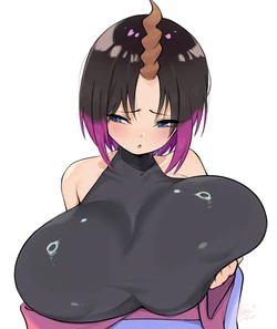 [Ushiji] Milky dragon maid Elma (Miss Kobayashi's Dragon Maid) [AI Generated] 作品封面