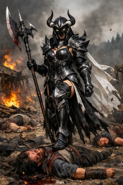 [DMGArtAI] Black knight victory [AI Generated] 作品封面