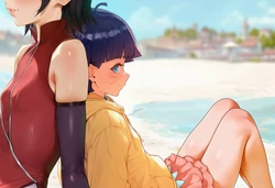 [MOKIIIMOKIII] Uzumaki Naruto x Uchiha Sarada x Uzumaki Himawari [AI Generated]