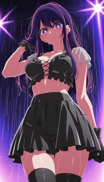 [Rin Thighsaka] Ai Oshino BLACKED+Threesome ♠️💜🖤 [AI Generated] 作品封面